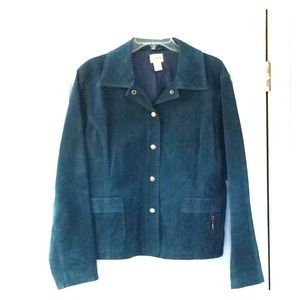 Chicos Turquoise Suede Jacket